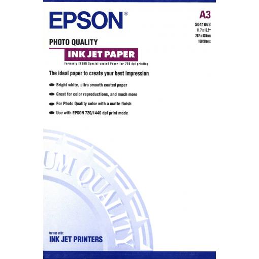 Epson S041068 C13S041068 fotografický papír A3 100 listů matný, natíraný