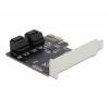 Delock Delock - Speicher-Controller - SATA 6Gb/s - Low-Profile karta PCI-Express SATA 6 Gb/s PCIe