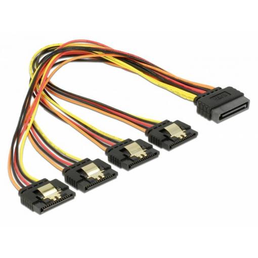 Delock napájecí kabel 0.3 m vícebarevná
