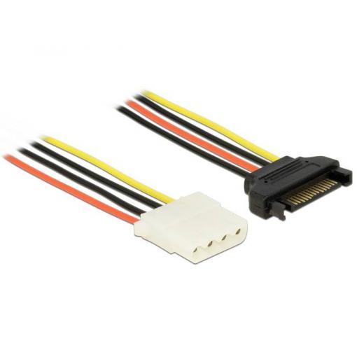 Delock napájecí kabel 0.2 m černá, červená, bílá, žlutá