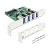 Delock Delock PCI Express Card > 4 x USB 3.0 - USB-Adapter karta PCI-Express PCI-Express PCIe