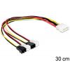 Delock napájecí kabel [1x - 4x ] 0.3 m vícebarevná