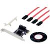 Conceptronic EMRICK 4-Port-SATA-PCIe-Adapter mit SATA-Kabel SATA řadič PCIe