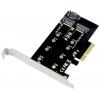 Conceptronic EMRICK 2-in-1-M.2-SSD-PCIe-Adapter SATA AHCI NVMe karta PCI-Express PCIe