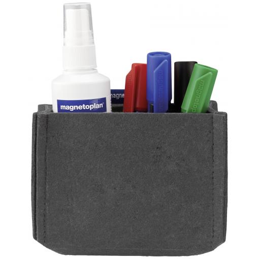 magnetoplan magnetický držák na tužku magnetoTray MEDIUM (š x v x h) 130 x 100 x 60 mm šedá 1227701