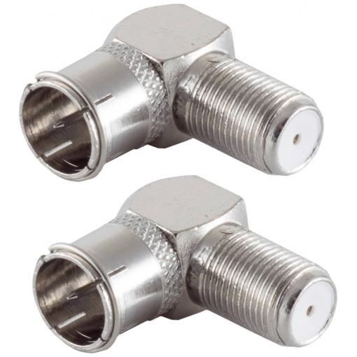 Shiverpeaks BS15-300414 Úhlový F adaptér Připojení kabelu: F-Quick zástrčka, F zásuvka 2 ks