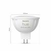 Philips Hue LED žárovka 8719514491649 Energetická třída (EEK2021): G (A - G) Hue White & Color Ambiance GU5.3