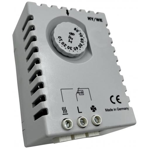 RO/SE LM-Heizungen Hygrostat do skříňového rozvaděče HY/WE 230 V/AC 1 přepínací kontakt (d x š x v) 95 x 68 x 45 mm 1 ks