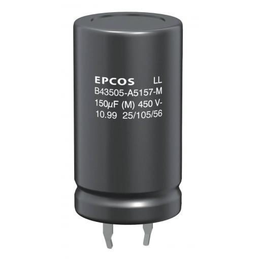 TDK B43504-A9107-M elektrolytický kondenzátor Snap In 10 mm 100 µF 20 % (Ø x v) 22 mm x 35 mm 1 ks