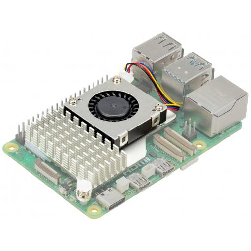 Raspberry Pi® Raspberry Pi - Kühlkörper - Aluminium aktivní ventilátor Vhodné pro (vývojové sady): Raspberry Pi®