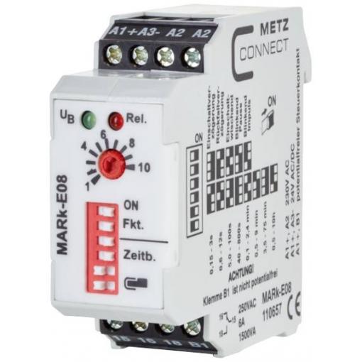 Metz Connect MARk-E08 110657 časové relé, 250 V/AC, 6 A, 1 ks