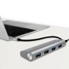 LogiLink UA0309 USB Hub 4 porty USB-A USB 3.1 Gen1 5 GBit/s s konektorem USB C šedá UA0309