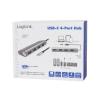 LogiLink UA0309 USB Hub 4 porty USB-A USB 3.1 Gen1 5 GBit/s s konektorem USB C šedá UA0309