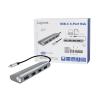 LogiLink UA0309 USB Hub 4 porty USB-A USB 3.1 Gen1 5 GBit/s s konektorem USB C šedá UA0309
