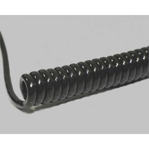 BKL Electronic 1506321 spirálový kabel Li12YD11Y 400 mm / 1600 mm 4 x 0.25 mm² černá 1 ks