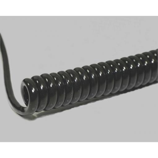 BKL Electronic 1506226 spirálový kabel Li12Y11Y 1200 mm / 4800 mm 4 x 0.25 mm² černá 1 ks