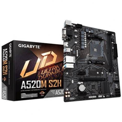Gigabyte A520M S2H Základní deska Socket (PC) AMD AM4 Tvarový faktor Micro-ATX Čipová sada základní desky AMD® A520