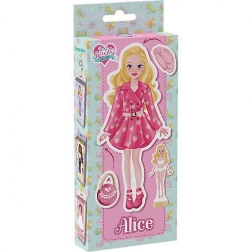 Magnetické panenky Alice, dřevěný podstavec