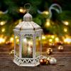 Solight LED vánoční lucerna bílá, 33cm, 3x LED svíčka, 3x AAA - 1V266