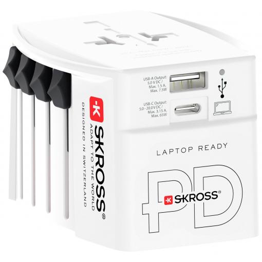 Skross 1302976 cestovní adaptér MUV AC65PD