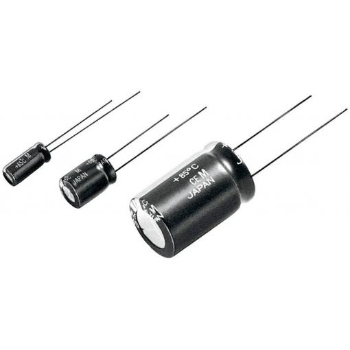 Panasonic ECA1JM100 elektrolytický kondenzátor radiální 2 mm 10 µF 63 V 20 % (Ø x d) 5 mm x 11 mm 1 ks