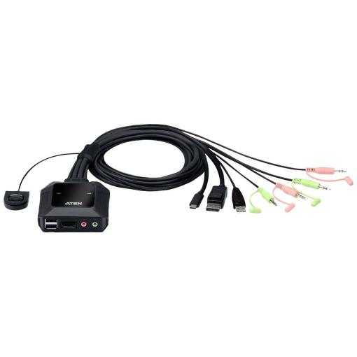 ATEN 2-Port USB-C-DisplayPort-Kabel KVM Switch KVM konsole 4096 x 2160 Pixel