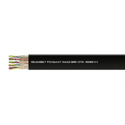 HELU 27097-500 plochý kabel 4 G 10 mm², 500 m, černá