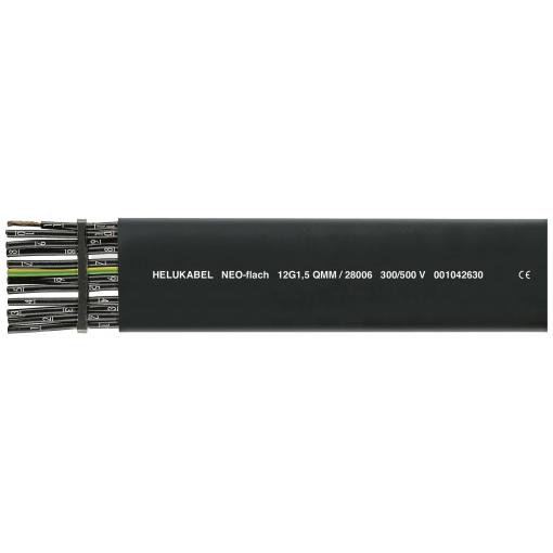 Helukabel 28012-500 plochý kabel 12 G 2.5 mm², 500 m, černá