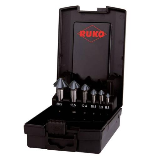 RUKO ULTIMATECUT 102890PRO sada záhlubníků 6dílná 6.30 mm, 8.30 mm, 10.40 mm, 12.40 mm, 16.50 mm, 20.50 mm HSS válcová stopka 1 sada