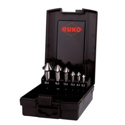 RUKO ULTIMATECUT 102890RO sada záhlubníků 6dílná 6.30 mm, 8.30 mm, 10.40 mm, 12.40 mm, 16.50 mm, 20.50 mm HSS válcová stopka 1 sada