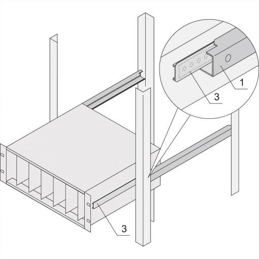 nVent SCHROFF 24562455 19 palec lišty pro datové skříně