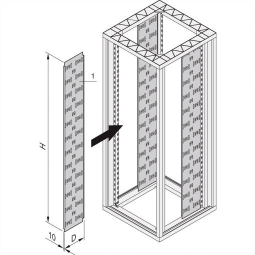 nVent SCHROFF 23117021 vedení kabelů (š x v) 150 mm x 1934 mm 1 ks