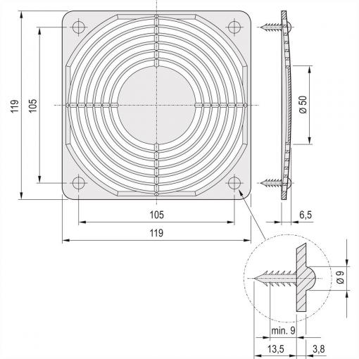 nVent SCHROFF 60225052 19 palec montážní materiál