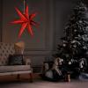 Solight LED vánoční hvězda červená, závěsná, 60cm, 20x LED, 2x AA - 1V263