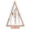 Solight LED dřevěná vánoční dekorace, zasněžené zimní květiny, 37cm, 2x AA - 1V267