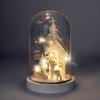 Solight LED vánoční dekorace, zasněžená krajina s domkem, 18cm, 10x LED, 2x AAA - 1V264