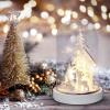 Solight LED vánoční dekorace, zasněžená krajina s domkem, 18cm, 10x LED, 2x AAA - 1V264