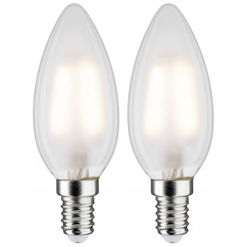 Paulmann 28636 LED Energetická třída (EEK2021) G (A - G) E14 3 W teplá bílá (Ø x v) 35 mm x 98 mm 2 ks