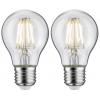 Paulmann 28856 LED Energetická třída (EEK2021) F (A - G) E27 5 W teplá bílá (Ø x v) 60 mm x 108 mm 2 ks