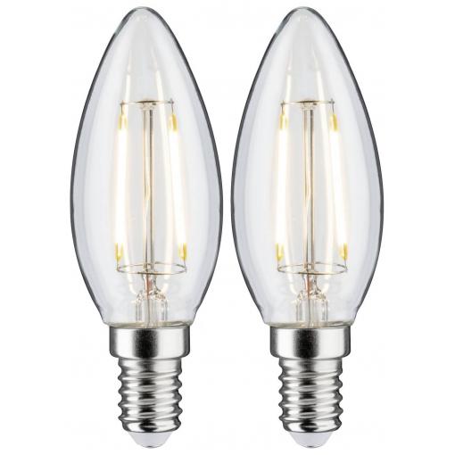 Paulmann 28855 LED Energetická třída (EEK2021) F (A - G) E14 2.7 W teplá bílá (Ø x v) 35 mm x 97 mm 2 ks