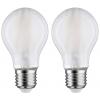 Paulmann 28642 LED Energetická třída (EEK2021) E (A - G) E27 7 W teplá bílá (Ø x v) 60 mm x 106 mm 2 ks