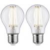 Paulmann 28641 LED Energetická třída (EEK2021) E (A - G) E27 7 W teplá bílá (Ø x v) 60 mm x 106 mm 2 ks