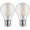 Paulmann 28641 LED Energetická třída (EEK2021) E (A - G) E27 7 W teplá bílá (Ø x v) 60 mm x 106 mm 2 ks