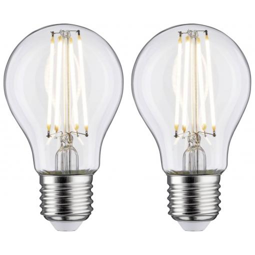 Paulmann 28641 LED Energetická třída (EEK2021) E (A - G) E27 7 W teplá bílá (Ø x v) 60 mm x 106 mm 2 ks
