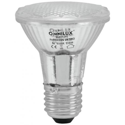 Omnilux 88021211 LED Energetická třída (EEK2021) F (A - G) E27 6 W studená bílá (Ø x d) 64 mm x 86 mm 1 ks