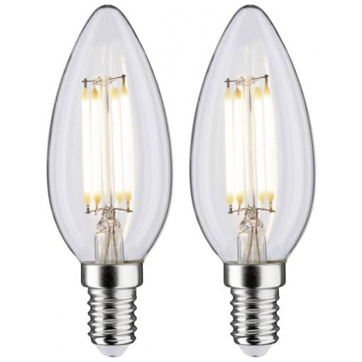 Paulmann 28788 LED Energetická třída (EEK2021) F (A - G) E14 4.5 W teplá bílá (Ø x v) 35 mm x 98 mm 2 ks