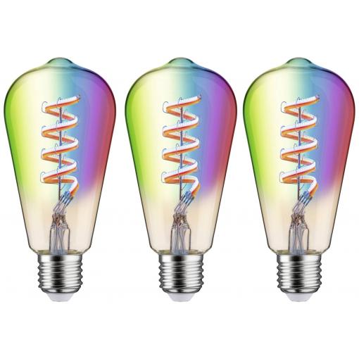 29164 Paulmann Home LED žárovka E27 Energetická třída (EEK2021): G (A - G) 6.3 W RGBW zlatá