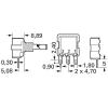 Bourns 53RAD-R22-B15L plastový potenciometr, 0.5 W, 10 kΩ, 1 ks