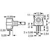 Bourns 51RAD-R22-B15L plastový potenciometr, 0.5 W, 10 kΩ, 1 ks