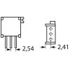 Bourns 3296X-1-103LF cermetový trimr lineární 0.5 W 10 kΩ 9 ° 1 ks